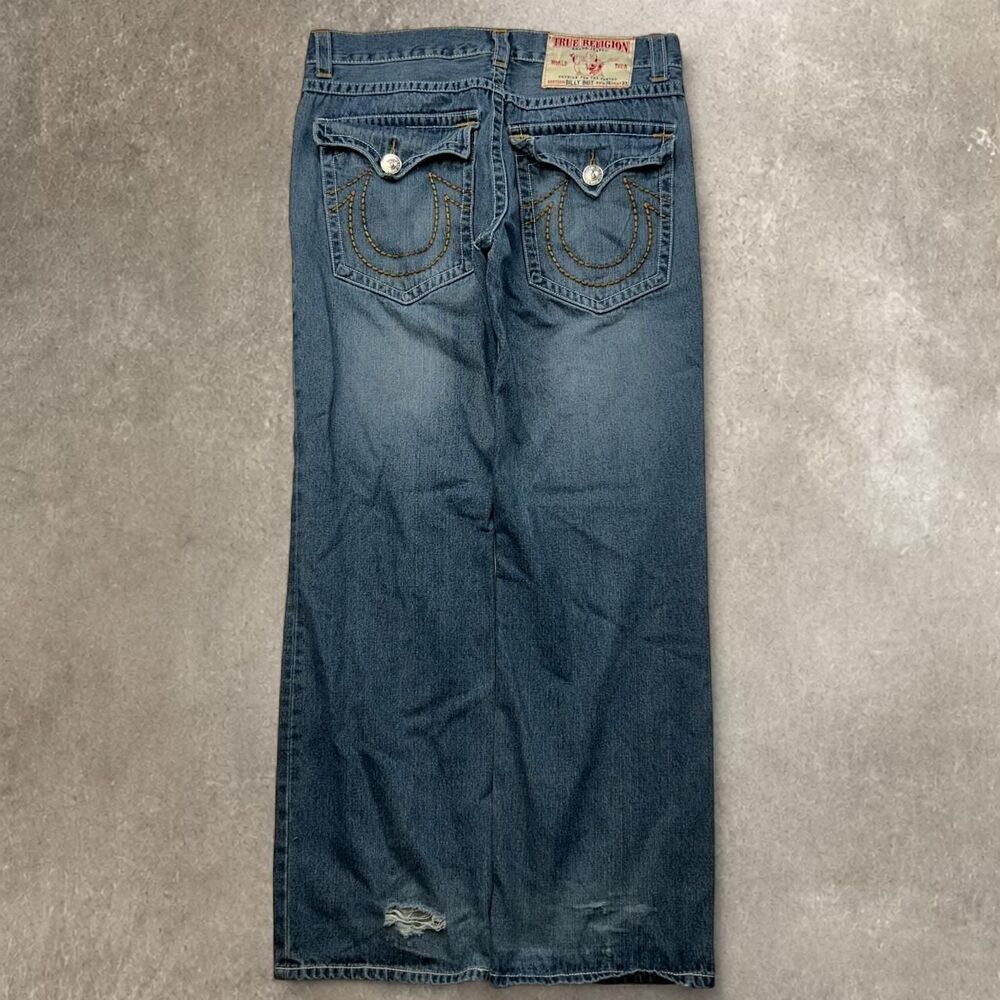 True-religion Men's Blue and Navy Jeans